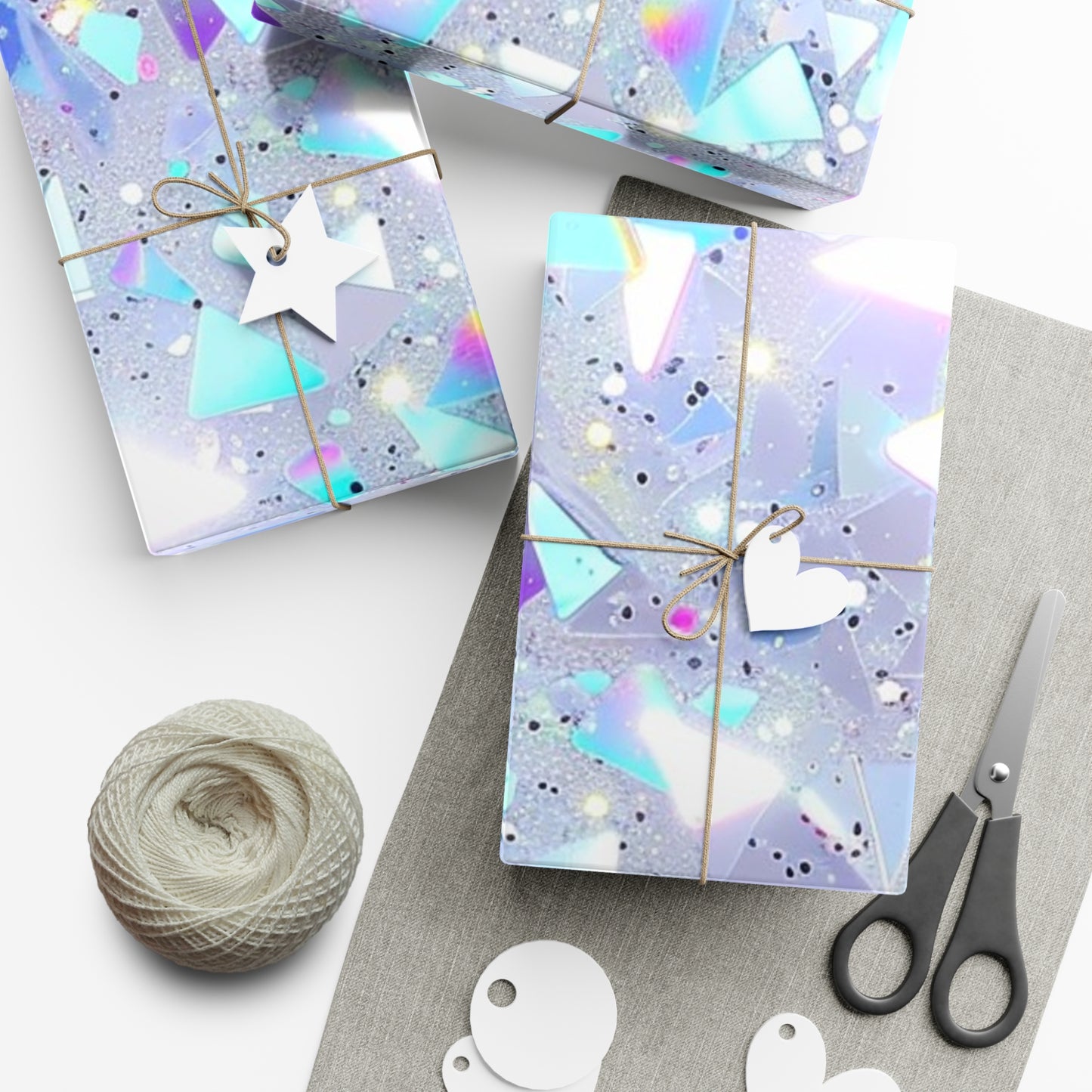 Iridescent Glitter Gift Wrap Papers