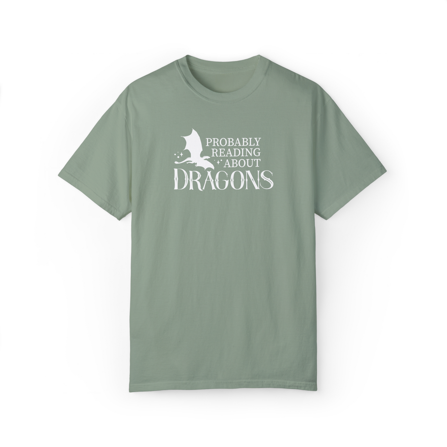Probably Reading About Dragons T-Shirt, Fourth Wing, Gift for Librarian, Book Lover, Fantasy Book Shirt, Dragon Shirt