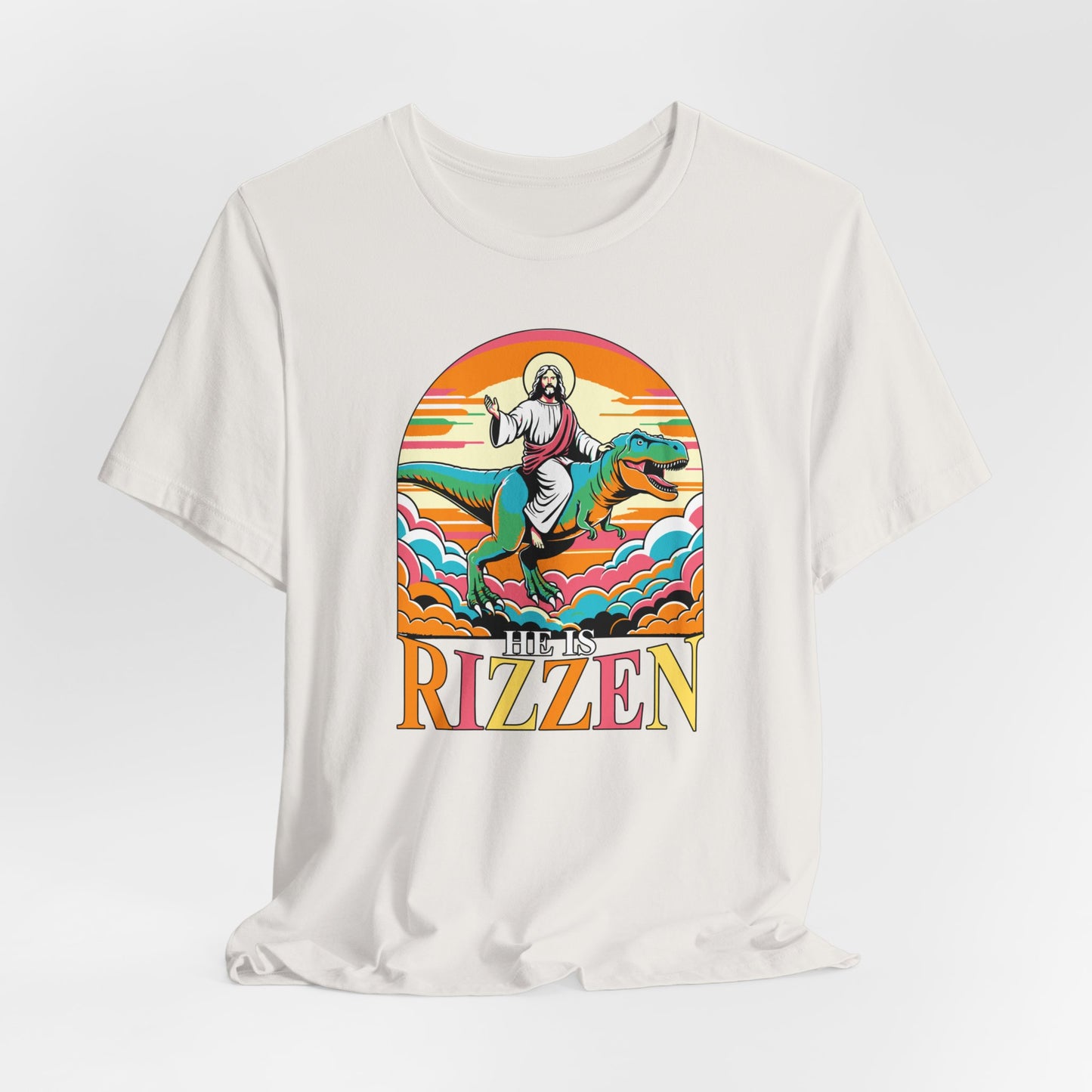 Jesus Has Rizzen T-Shirt, Retro Jesus Graphic Shirt, Funny Shirts, Oversized Tees, Gift For Him, Retro Shirt