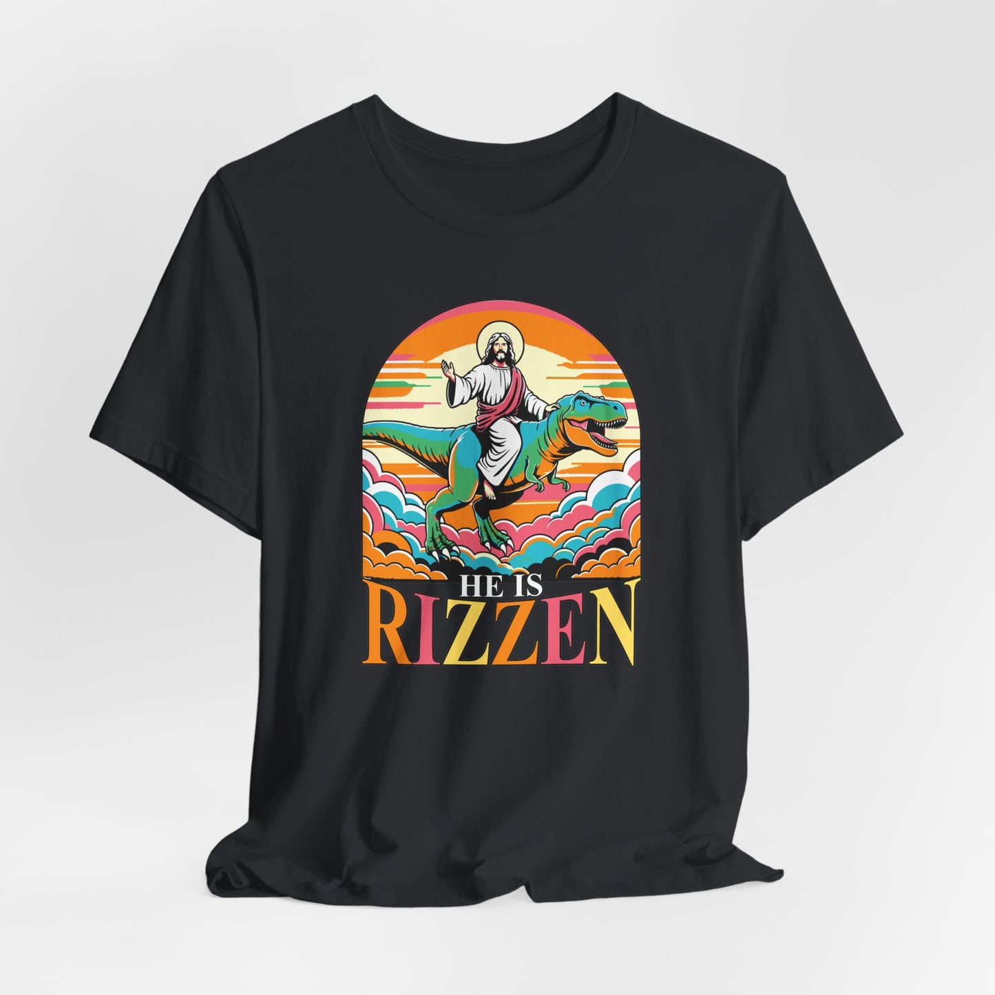 Jesus Has Rizzen T-Shirt, Retro Jesus Graphic Shirt, Funny Shirts, Oversized Tees, Gift For Him, Retro Shirt