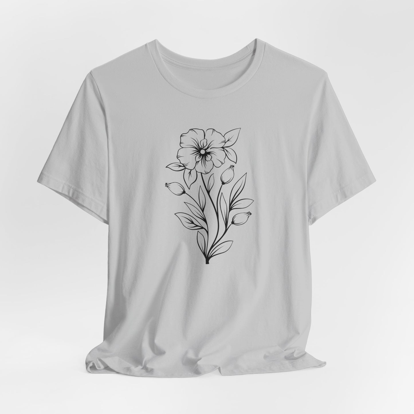 Women's Favorite Flower Tee, Garden Shirt, Minimalist Shirt, Floral Shirt