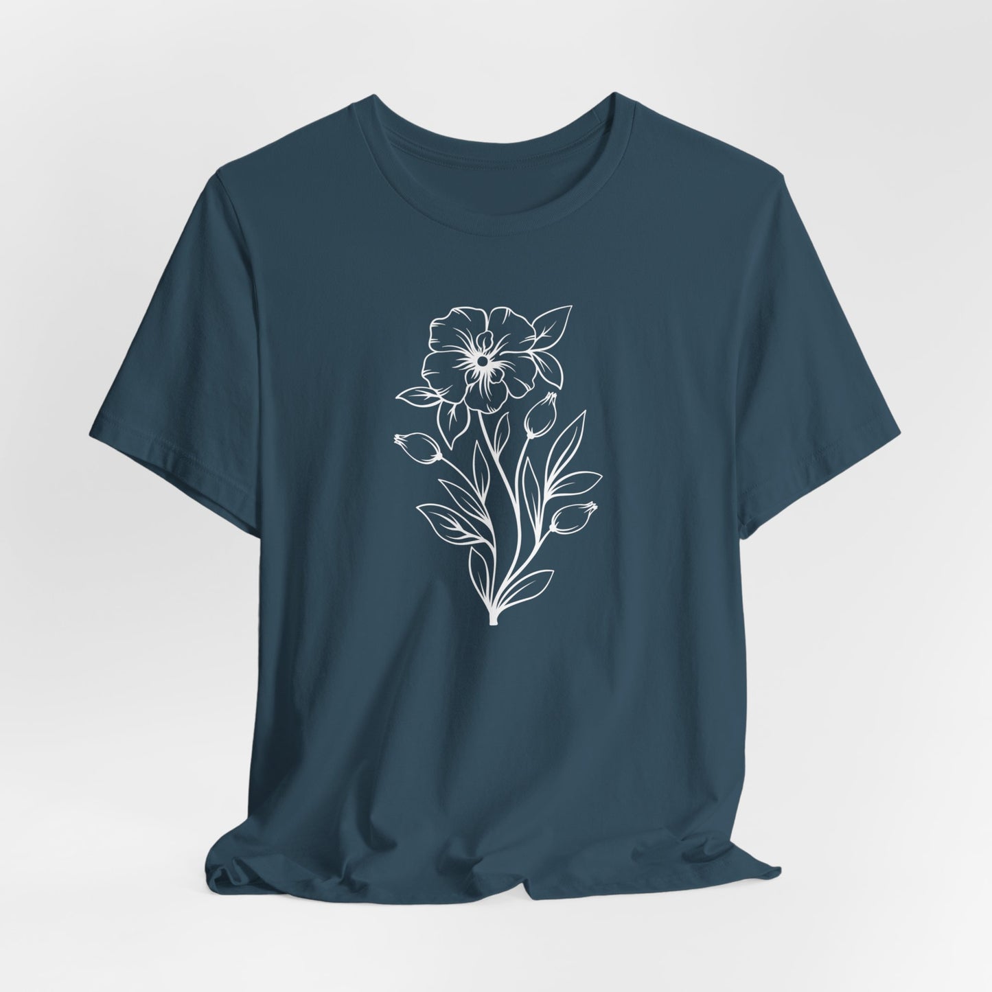 Women's Favorite Flower Tee, Garden Shirt, Minimalist Shirt, Floral Shirt