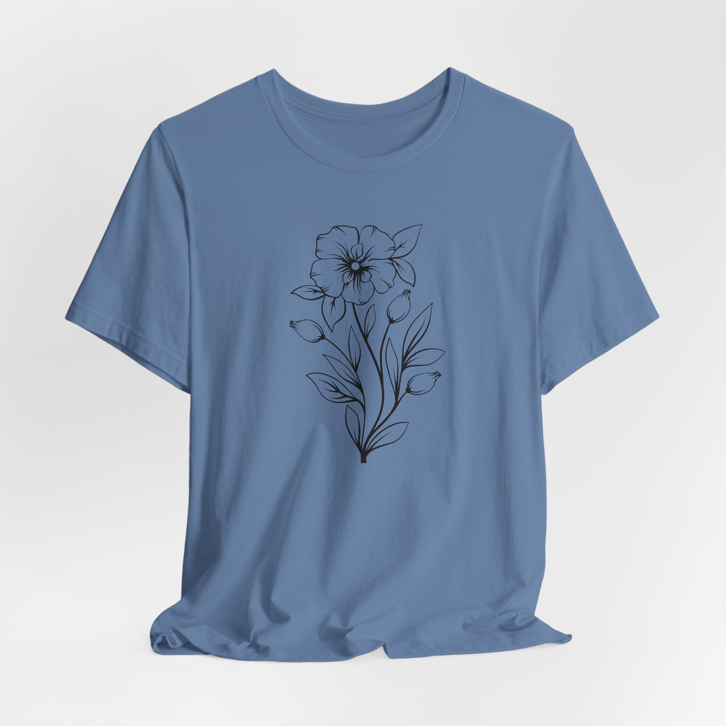 Women's Favorite Flower Tee, Garden Shirt, Minimalist Shirt, Floral Shirt