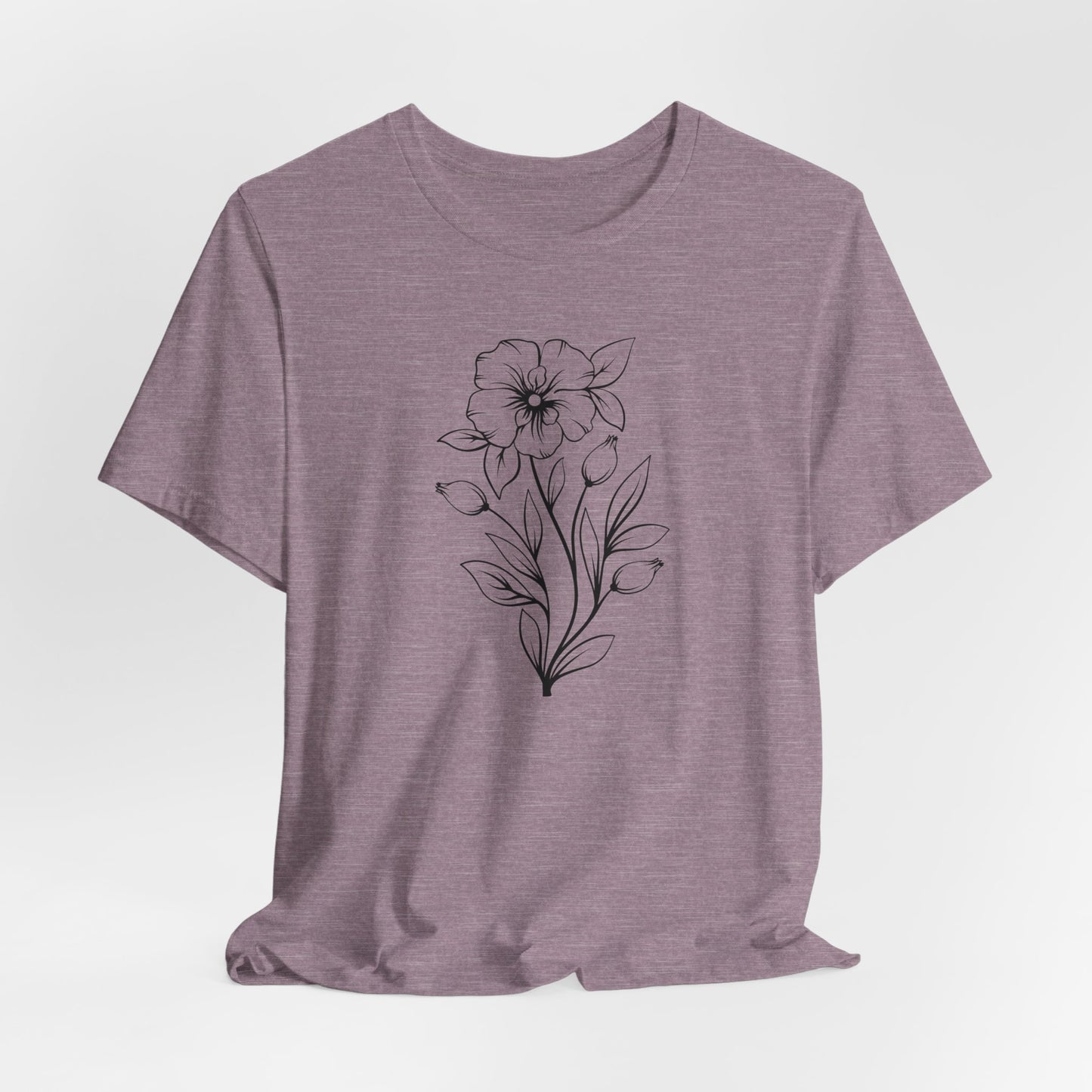 Women's Favorite Flower Tee, Garden Shirt, Minimalist Shirt, Floral Shirt