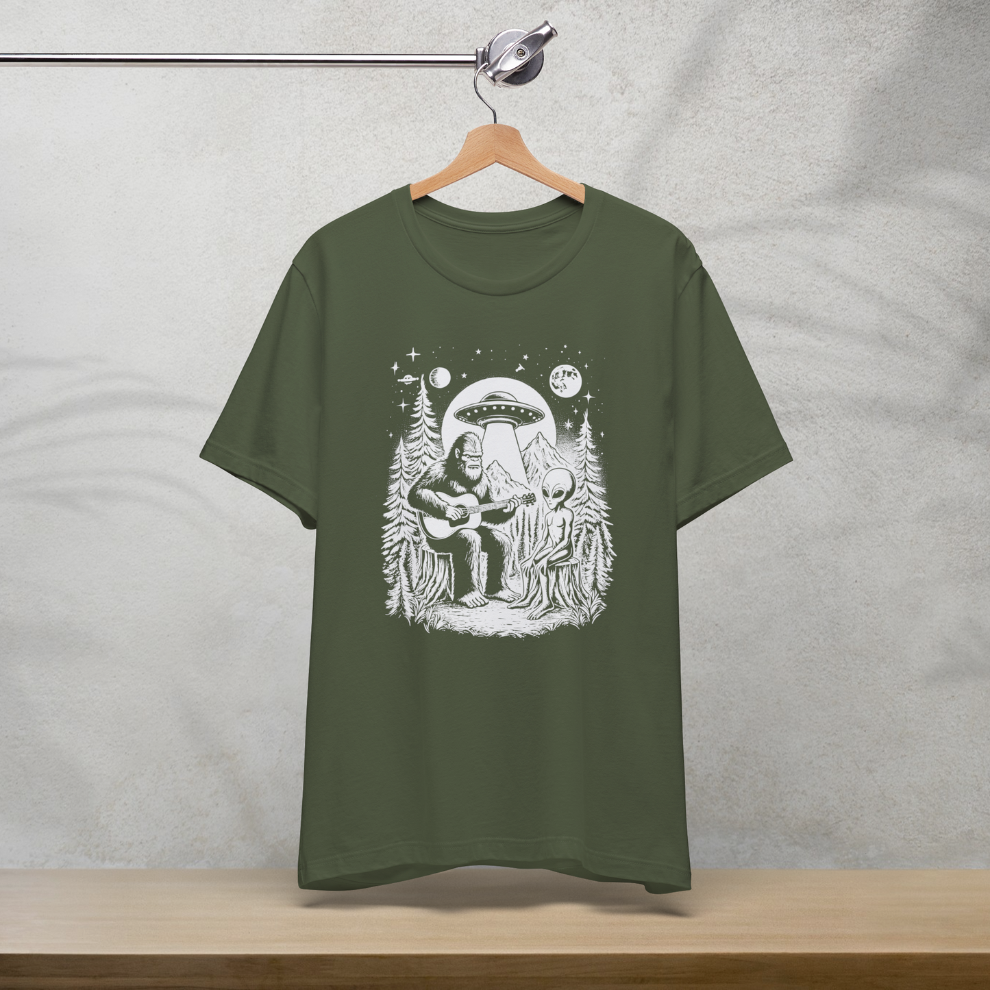 Bigfoot & Aliens T-Shirt, Funny Shirt