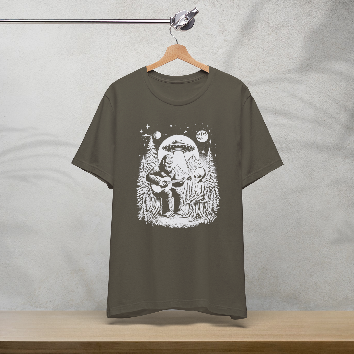 Bigfoot & Aliens T-Shirt, Funny Shirt