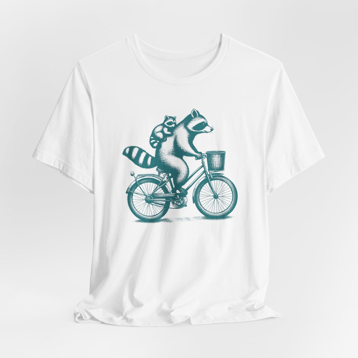 Raccoon On A Bicycle T-Shirt