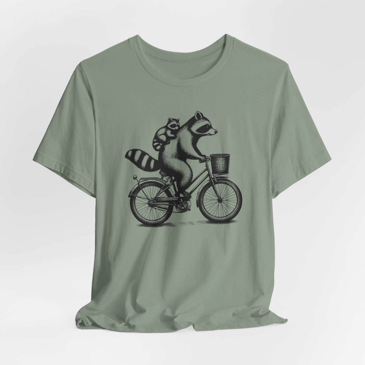 Raccoon On A Bicycle T-Shirt