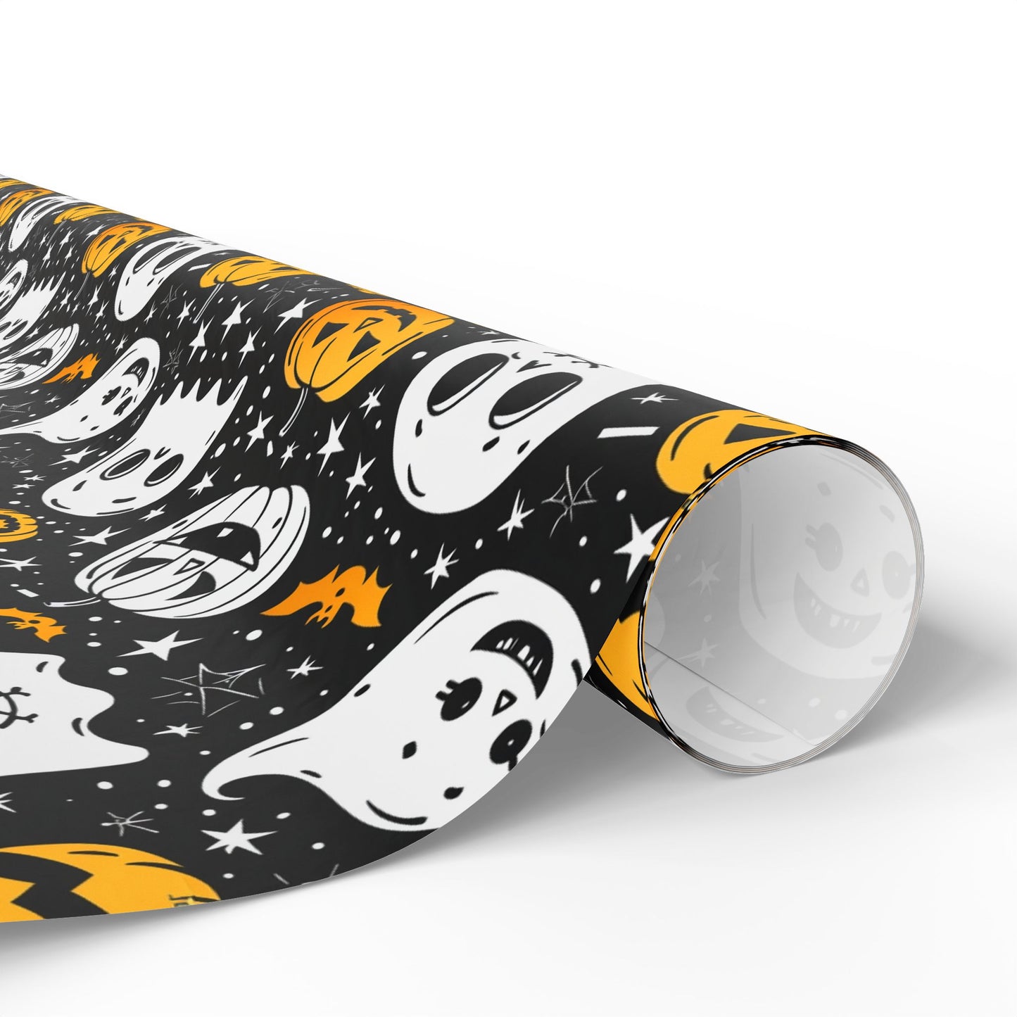 Pumpkins and Ghosts Halloween Wrapping Paper