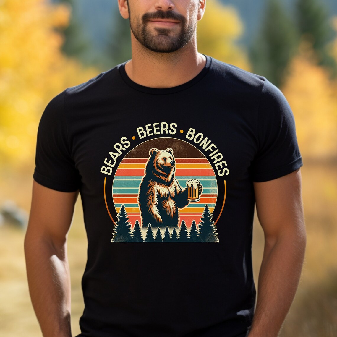 Bears, Beers, Bonfires T-Shirt, Camping Shirt