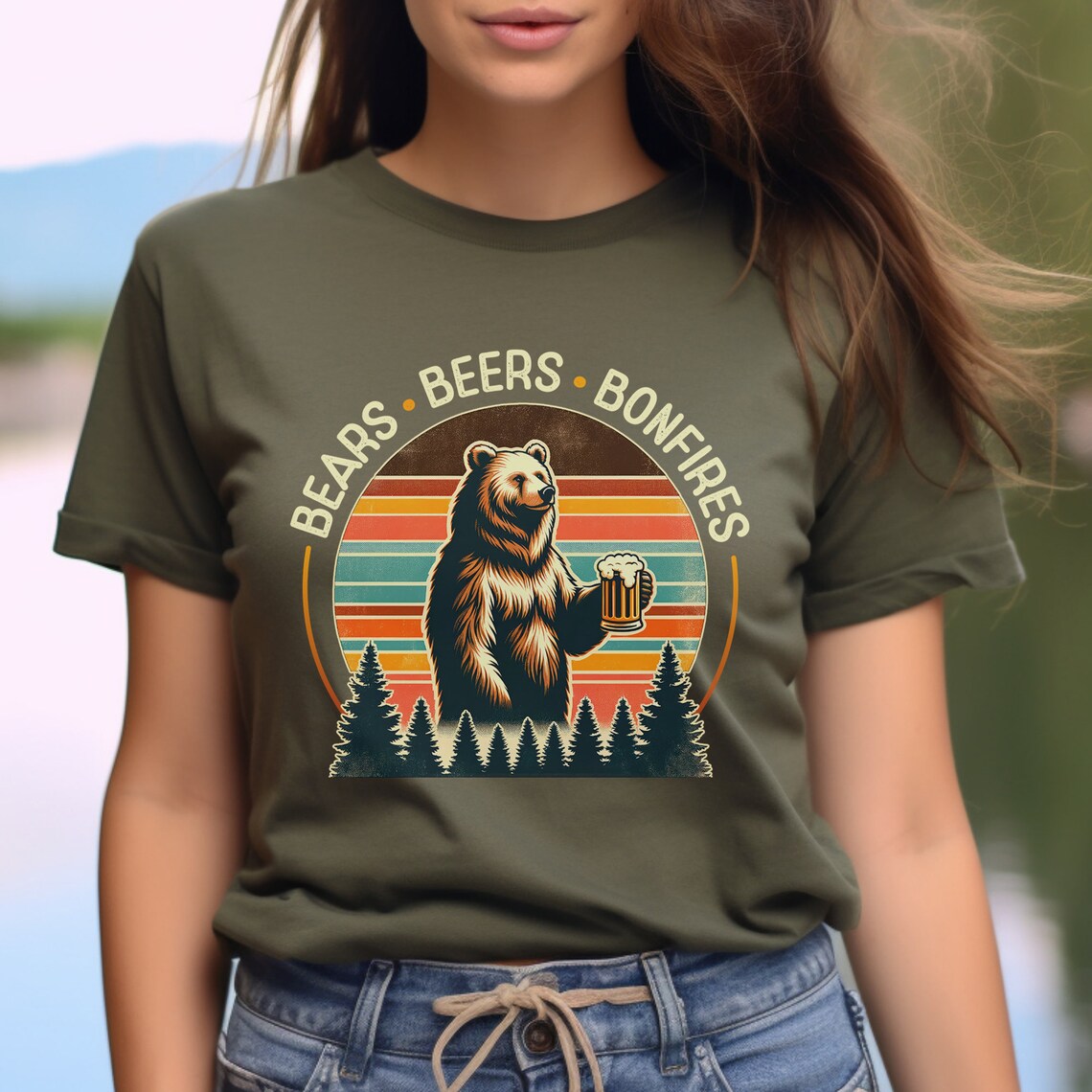 Bears, Beers, Bonfires T-Shirt, Camping Shirt