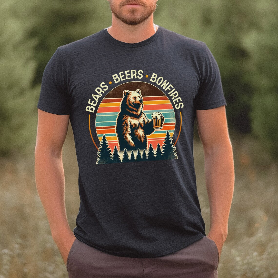 Bears, Beers, Bonfires T-Shirt, Camping Shirt
