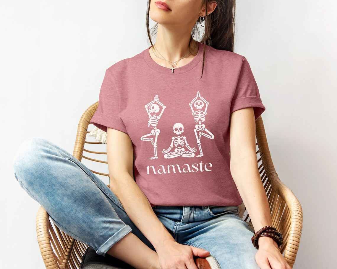 Skeleton Namaste Yoga T-Shirt