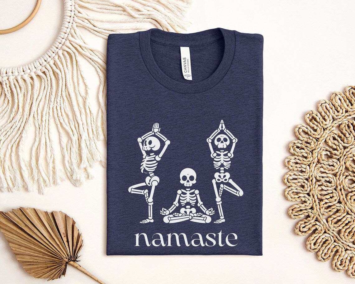 Skeleton Namaste Yoga T-Shirt