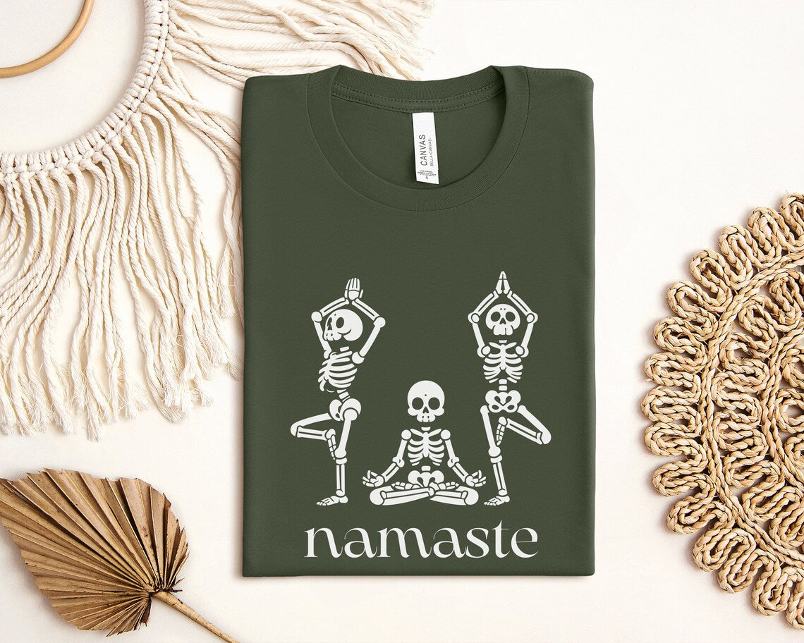 Skeleton Namaste Yoga T-Shirt