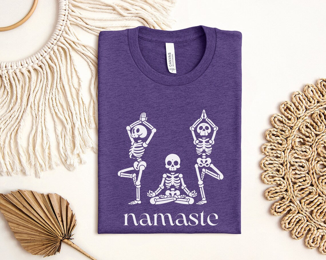 Skeleton Namaste Yoga T-Shirt