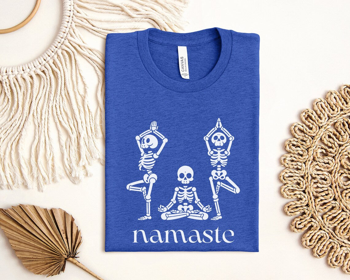 Skeleton Namaste Yoga T-Shirt