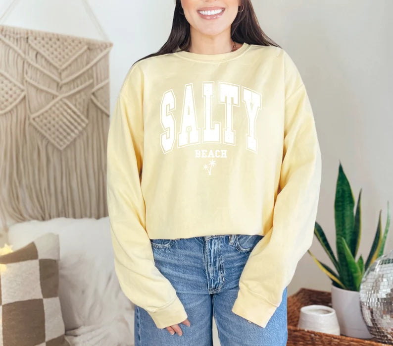 Salty Beach Crewneck Sweatshirt