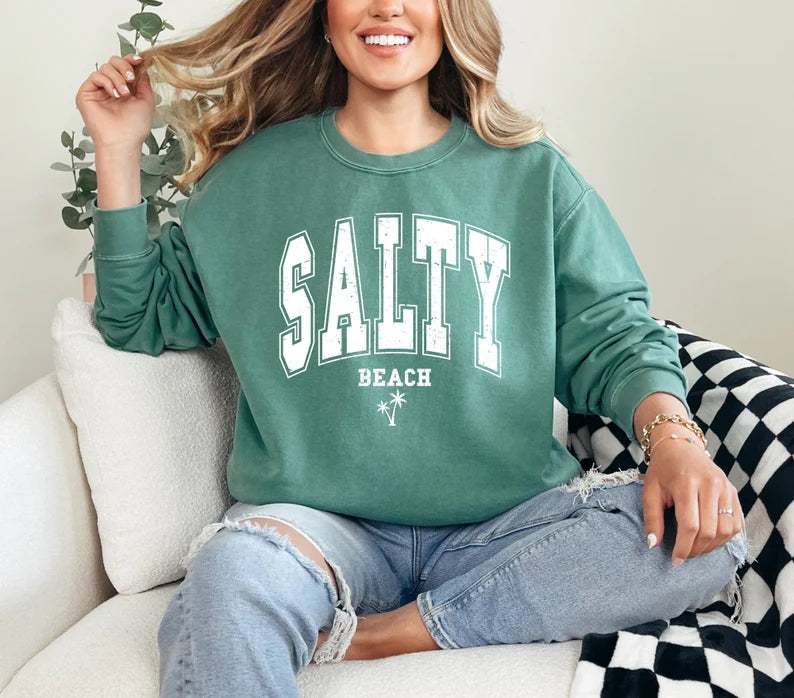 Salty Beach Crewneck Sweatshirt