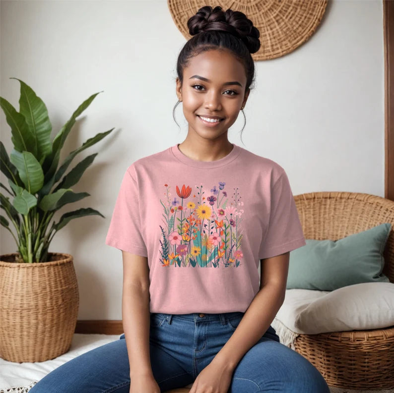 Wildflowers T-Shirt, Floral Shirt, Spring Shirt