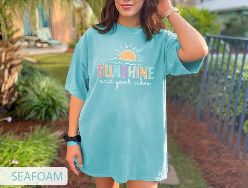 Sunshine and Good Vibes, Summer T-Shirt, Vacation Shirt