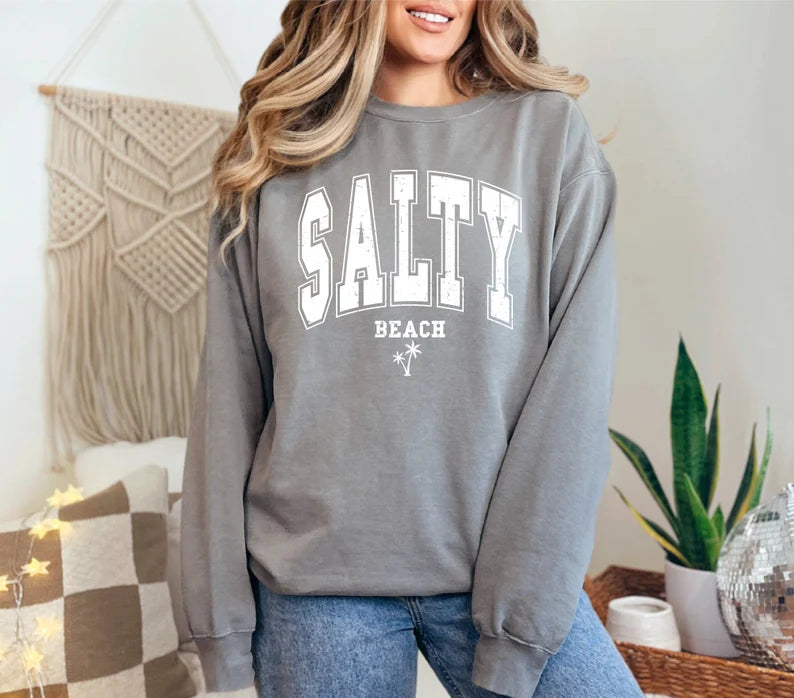 Salty Beach Crewneck Sweatshirt