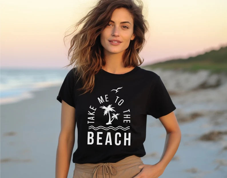 Take Me To The Beach Tee, Summer Shirt, Vacation Shirt, Summer Vibes, Gift For Her, Gift For Him, Beach Shirt, T-Shirt, Mothers Day