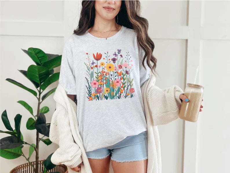 Wildflowers T-Shirt, Floral Shirt, Spring Shirt