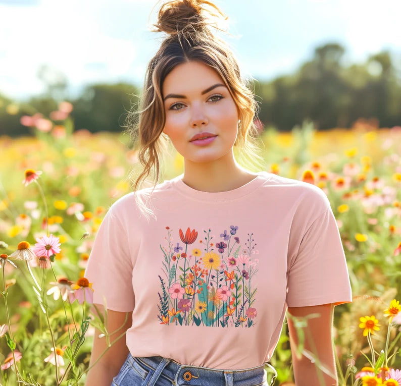 Wildflowers T-Shirt, Floral Shirt, Spring Shirt