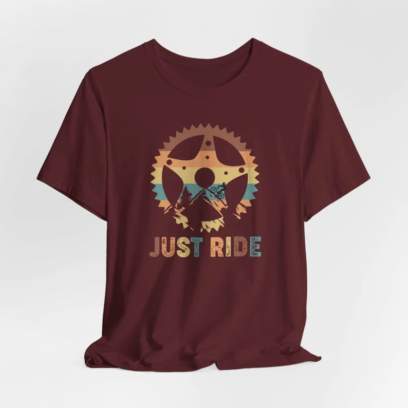 Just Ride Bicycle T-Shirt, biking Shirt, Gift For Him, Gift For Her