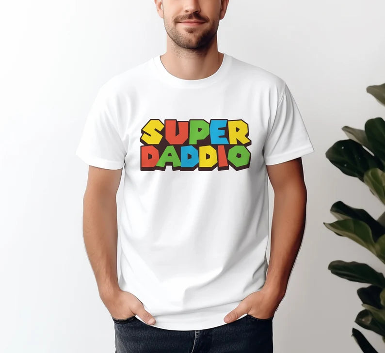 Super Daddio Father's Day T-Shirt, Dad shirt, Gamer Dad Gift, Gift for Dad