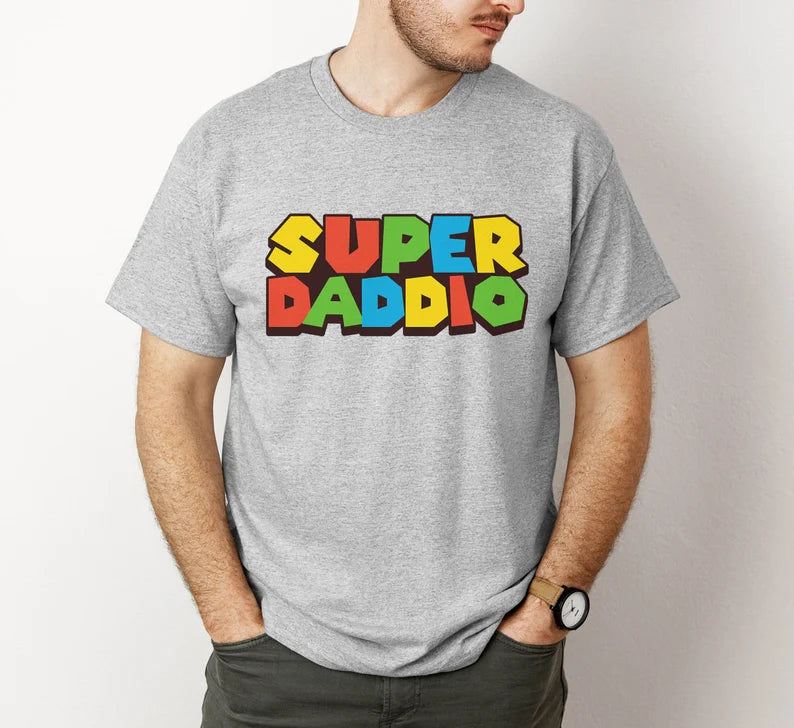 Super Daddio Father's Day T-Shirt, Dad shirt, Gamer Dad Gift, Gift for Dad