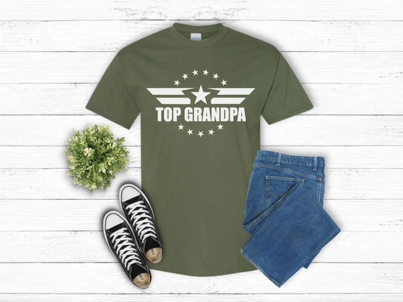 Top Grandpa Tee Shirt, Happy Father's Day Tee Shirt, Fathers Day Gift, Gift for Grandpa