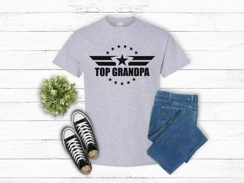 Top Grandpa Tee Shirt, Happy Father's Day Tee Shirt, Fathers Day Gift, Gift for Grandpa