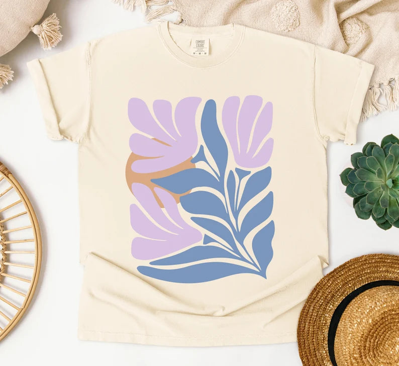 Retro Boho Flowers Graphic Tshirt