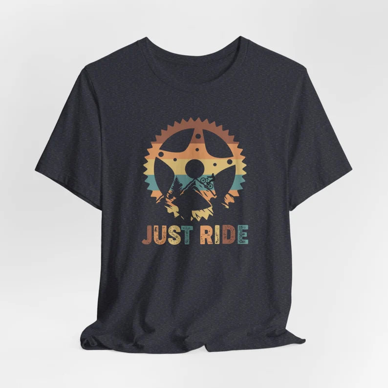 Just Ride Bicycle T-Shirt, biking Shirt, Gift For Him, Gift For Her