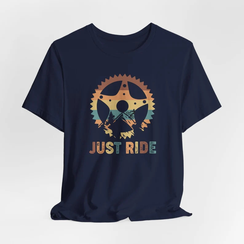 Just Ride Bicycle T-Shirt, biking Shirt, Gift For Him, Gift For Her