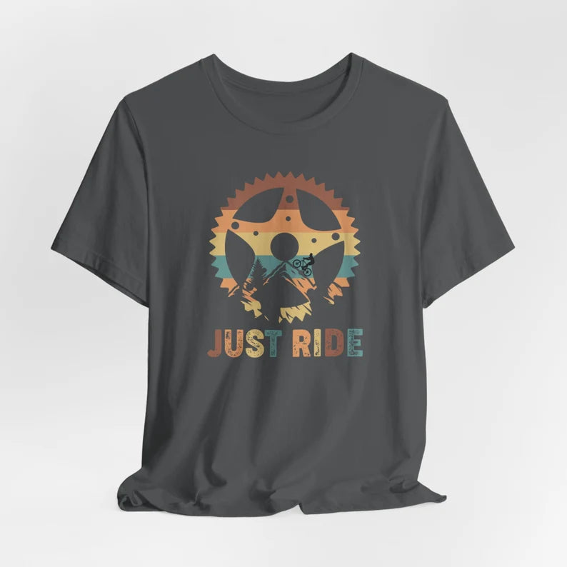 Just Ride Bicycle T-Shirt, biking Shirt, Gift For Him, Gift For Her