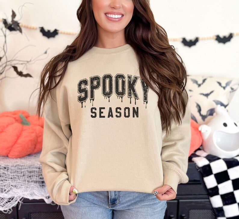 Spooky Season Halloween Sweatshirt, Crewneck Sweatshirt, Spooky Sweatshirt, Ghost, Pumpkin Fall, Autumn Shirt