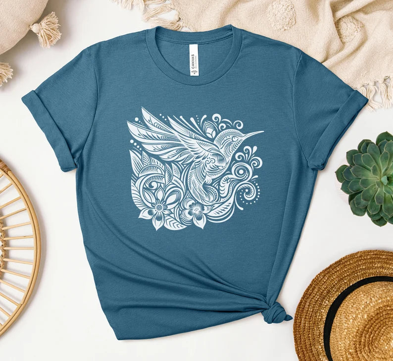 Hummingbird Shirt, Bird Shirt, Bird Nerd Shirt, Bird Gift, Birdwatching T-Shirt, Nature Shirt, Nature Lover Gift, Gift For Her