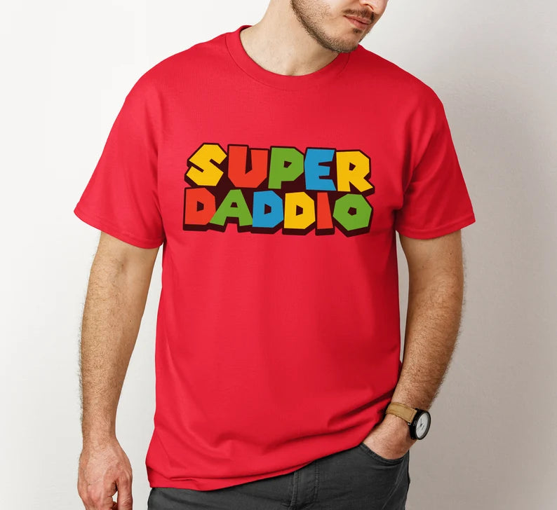 Super Daddio Father's Day T-Shirt, Dad shirt, Gamer Dad Gift, Gift for Dad