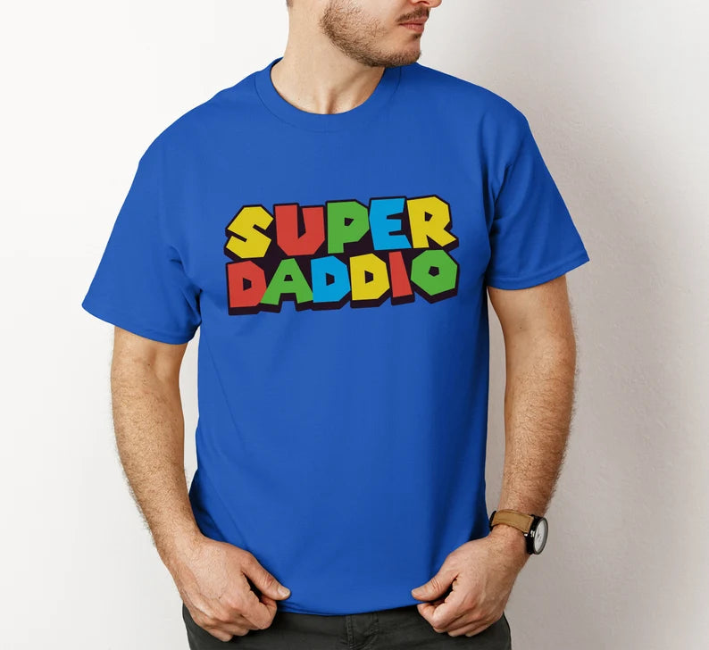 Super Daddio Father's Day T-Shirt, Dad shirt, Gamer Dad Gift, Gift for Dad