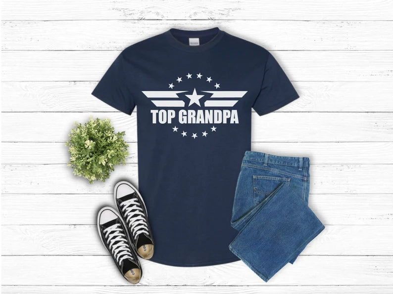 Top Grandpa Tee Shirt, Happy Father's Day Tee Shirt, Fathers Day Gift, Gift for Grandpa