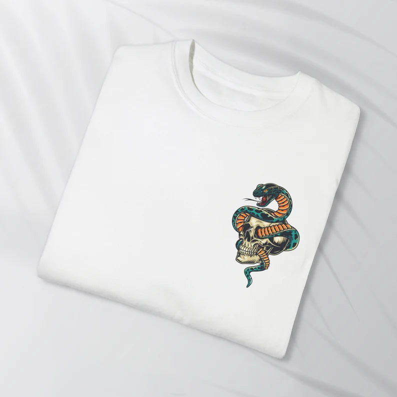 Snake & Skull Tattoo T-Shirt