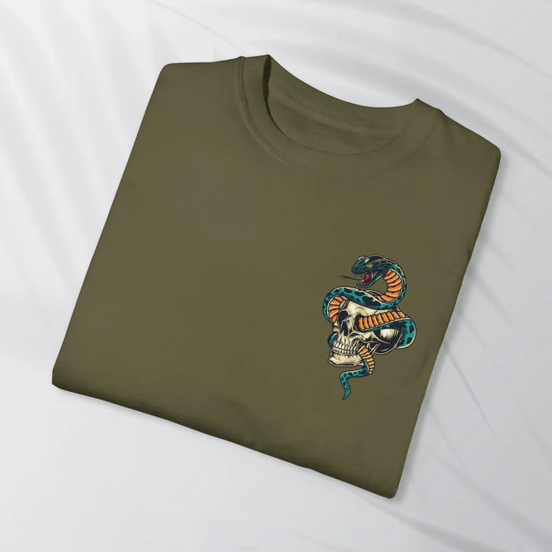 Snake & Skull Tattoo T-Shirt