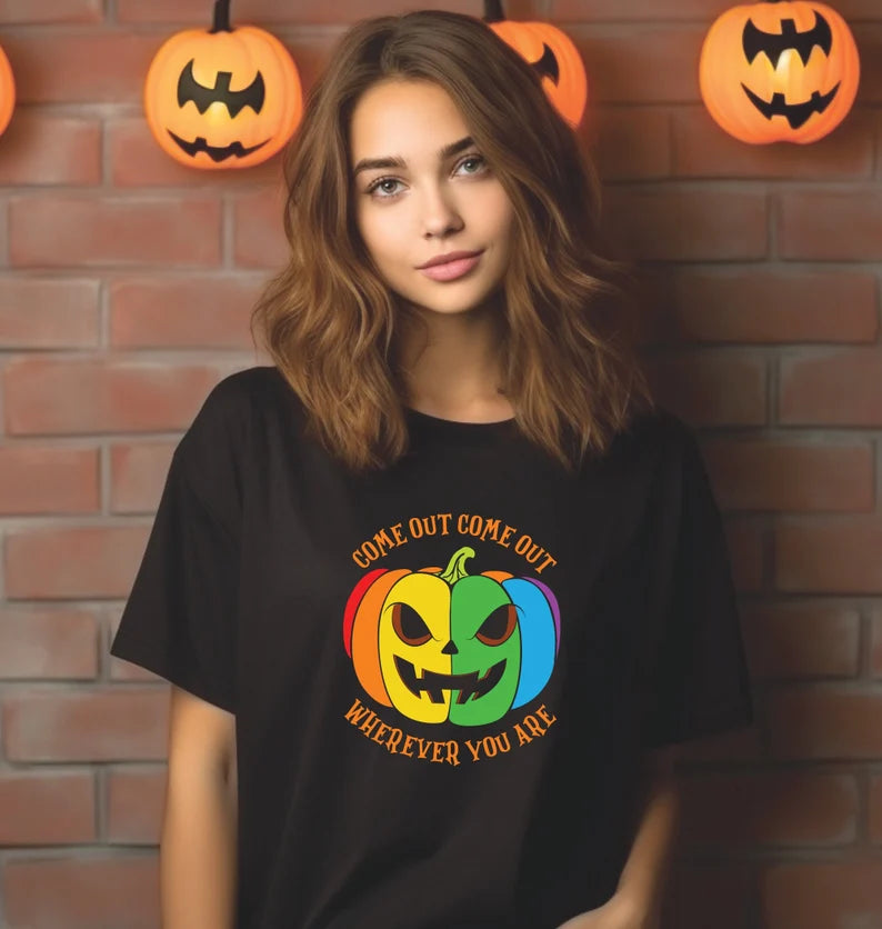Come Out Come Out Wherever You Are -LGBTQ Halloween T-Shirt
