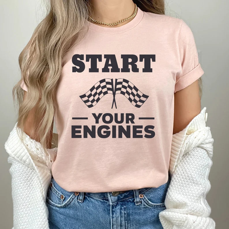 Start Your Engines T-Shirt, Funny Race shirt, Checkered Flag Racing Shirt, Fast Cars Shirt, Beer Shirt, Race Day Shirt, Racing Shirt