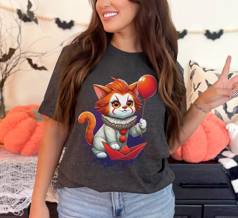Pennywise Cat T-Shirt, Halloween Shirt, IT shirt, Fall Shirt
