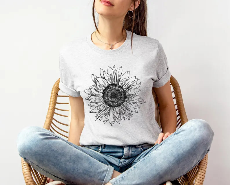 Sunflower T-Shirt, Garden Shirt, Fall Shirt