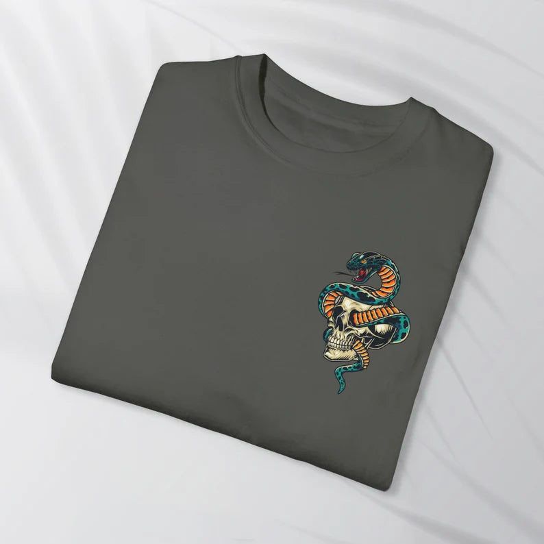 Snake & Skull Tattoo T-Shirt